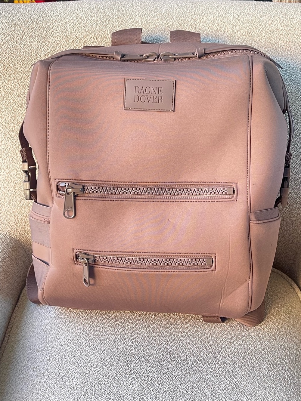 Dagne Dover Indi Neoprene Diaper Backpack Medium Dusty Peony Pink